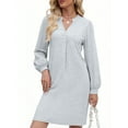 thumbnail image 1 of UVN Dresses for Women Long Sleeve V Neck Dress Fall Casual Midi Dress, 1 of 10