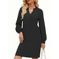 thumbnail image 1 of UVN Dresses for Women Long Sleeve V Neck Dress Fall Casual Midi Dress, 1 of 10