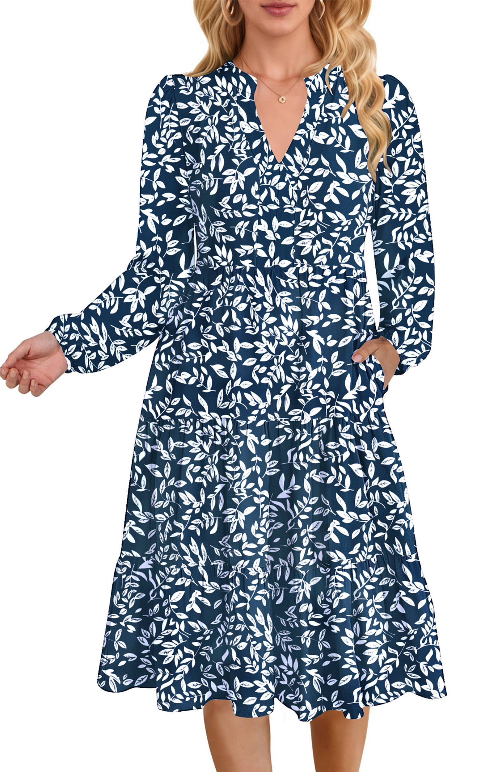 UVN Fall Dresses For Women Long Sleeve V Neck Midi Dress Casual Loose Flowy Swing Tiered Dress With Pockets: An Honest Look