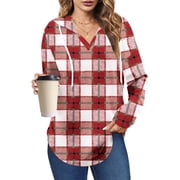 UVN Fall Hoodies for Women Long Sleeve V Neck Hooded Sweatshirts Ladies Loose Casual Drawstring Pullover Tops