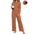 thumbnail image 1 of UVN Fall Womens 2 Piece Pajamas Set Loungewear Long Sleeve Tops and Pants Soft Lounge Sets, 1 of 8