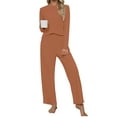 thumbnail image 1 of UVN Fall Womens 2 Piece Pajamas Set Loungewear Long Sleeve Tops and Pants Soft Lounge Sets, 1 of 9