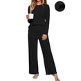 thumbnail image 1 of UVN Fall Womens 2 Piece Pajamas Set Loungewear Long Sleeve Tops and Pants Soft Lounge Sets, 1 of 9