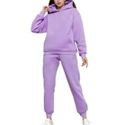 UVN Hoodie Tracksuit for Women Casual Sweatsuit 2Pcs Jogger Set Activewear Outfits with Pockets