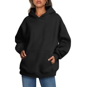 Hoodies for Women Fleece Hooded Sweatshirts Oversized Pullover Long Sleeve Ladies Tops with Pocket