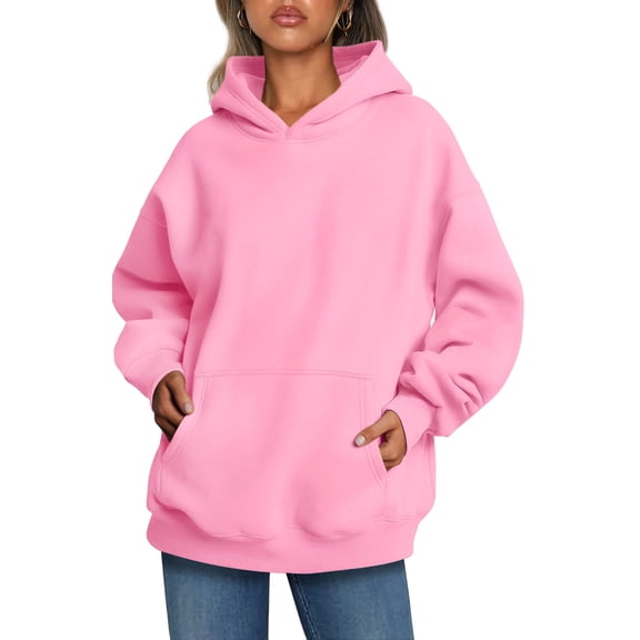 Shine Up Hoodies for Women Fleece Hooded Sweatshirts Oversized Pullover Long Sleeve Ladies Tops with Pocket