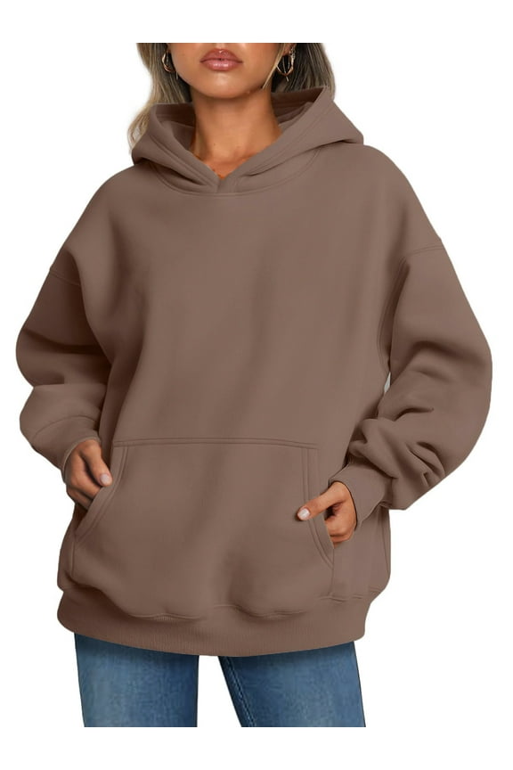 Hoodies for Women Fleece Hooded Sweatshirts Oversized Pullover Long Sleeve Ladies Tops with Pocket