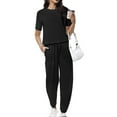 thumbnail image 1 of Shine Up Jogger Sets for Women Sweatsuit 2 Piece Lounge Set Solid Outfits Sets Casual Tracksuits with Pockets, 1 of 6