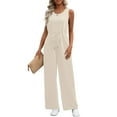 thumbnail image 1 of UVN Jumpsuits for women Summer Casual Romper Sleeveless Wide Leg Long Pants Outfits Dressy Woman Clothes, 1 of 9