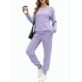 thumbnail image 1 of UVN Outfit Set for Women Long Sleeve Tops and Jogger Pants 2 Piece Matching Set with Pockets, 1 of 9