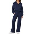 thumbnail image 1 of UVN Outfit Sets for Women 2 Piece Sets Winter Casual Tracksuit Long Sleeve Lounge Set Outfits with Pockets, 1 of 10