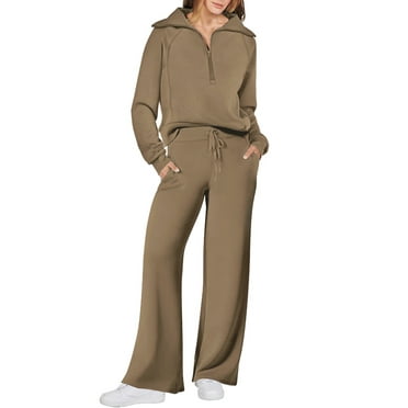 UVN Outfit Sets for Women 2 Piece Sets Winter Casual Tracksuit Long Sleeve Lounge Set Outfits with Pockets
