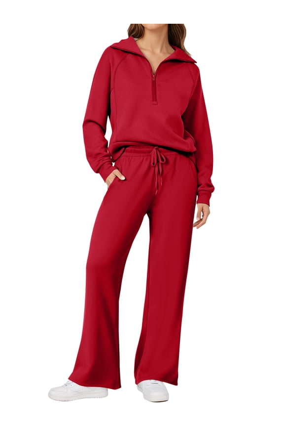 Outfit Sets for Women 2 Piece Sets Winter Casual Tracksuit Long Sleeve Lounge Set Outfits with Pockets
