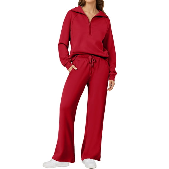 UVN Outfit Sets for Women 2 Piece Sets Winter Casual Tracksuit Long Sleeve Lounge Set Outfits with Pockets