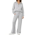 thumbnail image 1 of UVN Outfit Sets for Women 2 Piece Sets Winter Casual Tracksuit Long Sleeve Lounge Set Outfits with Pockets, 1 of 9