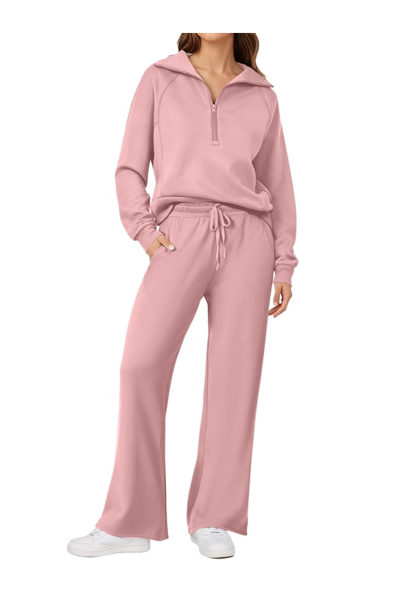 Outfit Sets for Women 2 Piece Sets Winter Casual Tracksuit Long Sleeve Lounge Set Outfits with Pockets