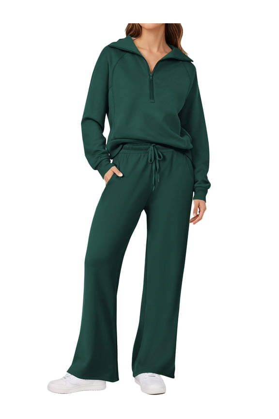 Outfit Sets for Women 2 Piece Sets Winter Casual Tracksuit Long Sleeve Lounge Set Outfits with Pockets