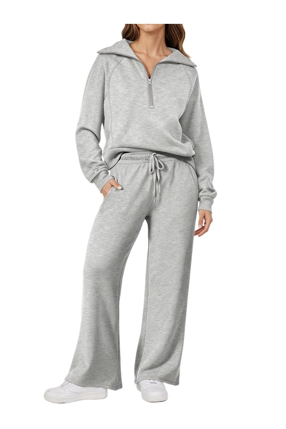 Outfit Sets for Women 2 Piece Sets Winter Casual Tracksuit Long Sleeve Lounge Set Outfits with Pockets