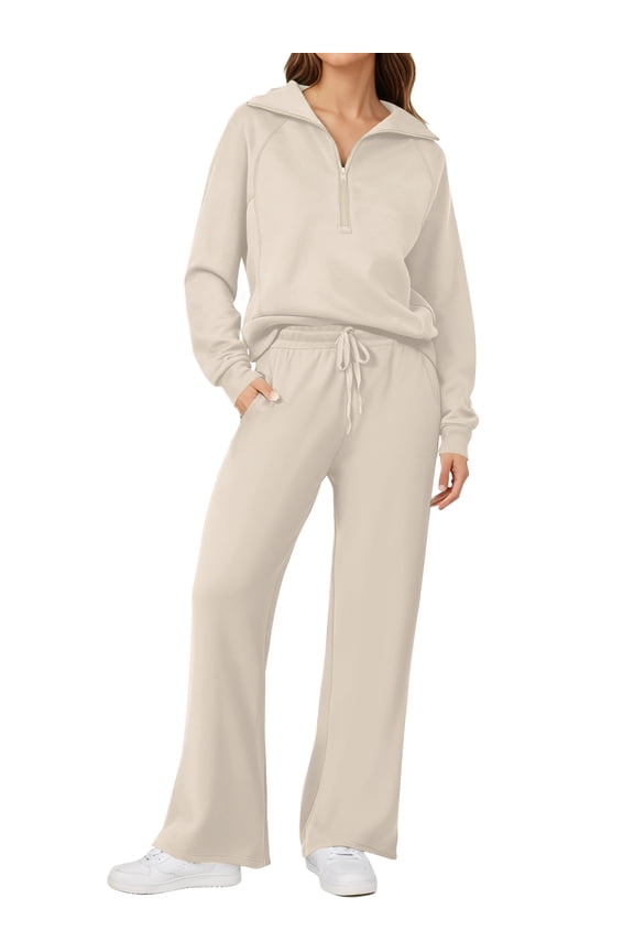 Outfit Sets for Women 2 Piece Sets Winter Casual Tracksuit Long Sleeve Lounge Set Outfits with Pockets