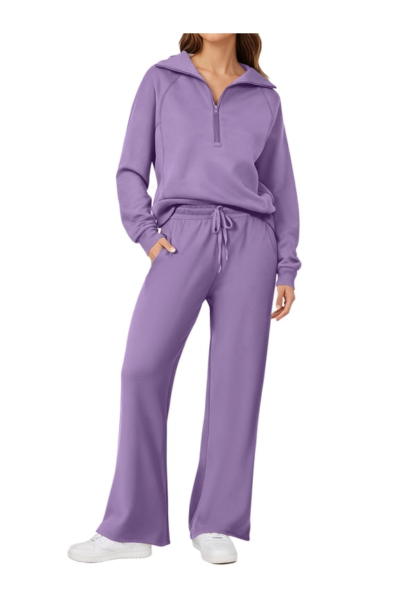 Outfit Sets for Women 2 Piece Sets Winter Casual Tracksuit Long Sleeve Lounge Set Outfits with Pockets