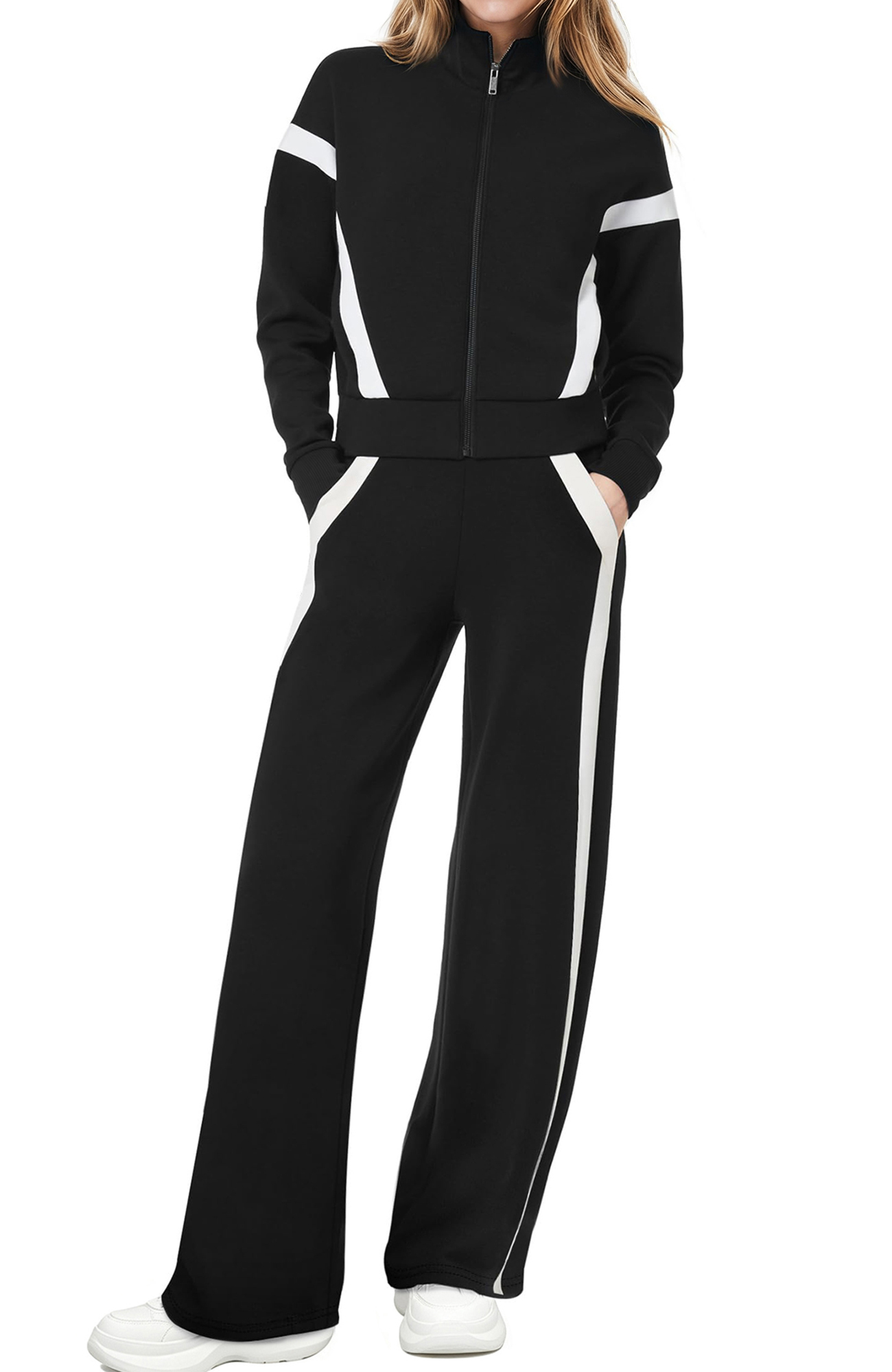 UVN Outfit Sets For Women Fall Winter 2 Piece Sets Casual Tracksuit Long Sleeve Zip Up Tops And Wide Leg Pants Lounge Sets: Should You Buy It?