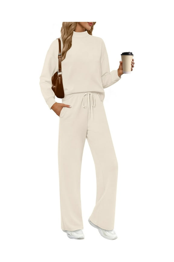 Outfit Sets for Women Fall Winter Long Sleeve Tops And Long Pants Sweatsuits Casual 2 Piece Tracksuit Lounge Set