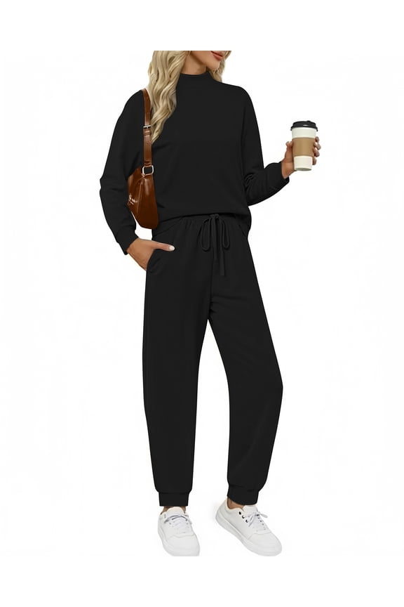 Outfit Sets for Women Fall Winter Long Sleeve Tops And Long Pants Sweatsuits Casual 2 Piece Tracksuit Lounge Set