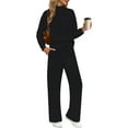 thumbnail image 1 of UVN Outfit Sets for Women Fall Winter Long Sleeve Tops And Long Pants Sweatsuits Casual 2 Piece Tracksuit Lounge Set, 1 of 9