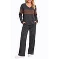 thumbnail image 1 of UVN Outfit Sets for Women Two Piece Sets Winter Casual Long Sleeve Tops and Long Pants Lounge Sets Ribbed Knit Pajama Sets with Pockets, 1 of 11