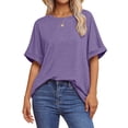 thumbnail image 1 of UVN Oversized T Shirt for Women Summer Casual Short Sleeve Tee Ladies Loose Crewneck Tops, 1 of 7