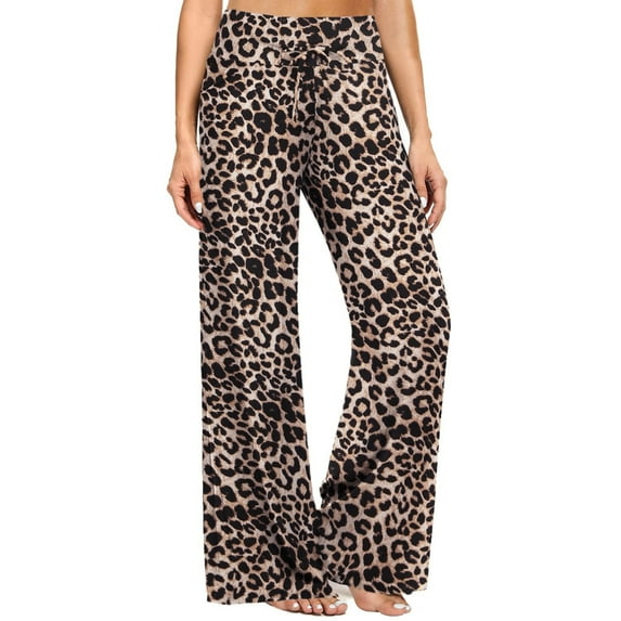 UVN Pajama Pants for Women Casual Wide Leg Lounge Yoga Pants Comfy Loose Drawstring Sleep PJ Bottoms