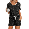 thumbnail image 1 of UVN Pajamas Sets for Women 2 Piece Lounge Set Short Sleeve Tops and Shorts Soft Pj Set Sleepwear Loungewear, 1 of 9