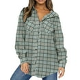thumbnail image 1 of UVN Plaid Shirt for Women Oversized Flannel Long Sleeve Shirts Casual Button Down Blouse Tops with Pockets, 1 of 9