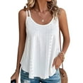 thumbnail image 1 of UVN Spaghetti Strap Tank Tops for Women Summer Sleeveless Tops Eyelet Embroidery Flowy Shirts Scoop Neck Loose Cami, 1 of 9