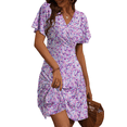 thumbnail image 1 of UVN Summer Dresses for Women Short Sleeve V Neck A-Line Midi Dress Boho Beach Floral Print Sundress, 1 of 8