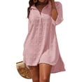 thumbnail image 1 of SHINE UP Summer Swimsuit Coverups for Womens Chiffon Bikini Swimwear Beach Cover-Ups Ladies Loose Pom Pom Shirt Dress, 1 of 7