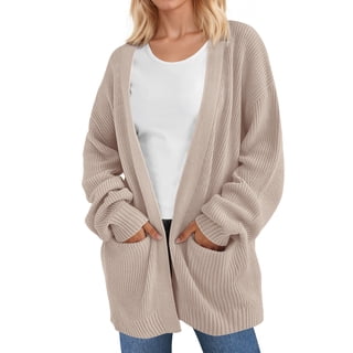 UVN Sweaters for Women Fall Winter Open Front Cardigans Long Sleeve Oversized Casual Soft Knit Outerwear Coats with Pockets