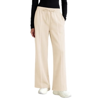UVN Sweatpants for Women Casual Wide Leg Baggy Pants Straight Long Trousers High Waist Drawstring Workout Pants with Pockets