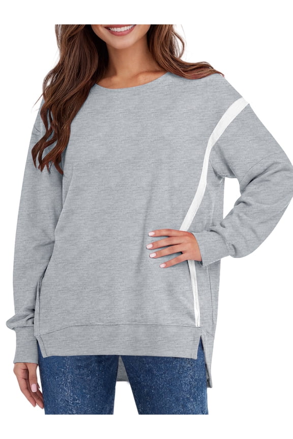 Sweatshirts for Women Long Sleeve Pullover Fall Crewneck Oversized Tops