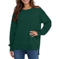thumbnail image 1 of UVN Sweatshirts for Women Long Sleeve Pullover Fall Crewneck Oversized Tops, 1 of 6