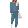 thumbnail image 1 of Shine Up Sweatsuit Sets for Women 2 Piece Lounge Set Loose Jogger Sets Fall Outfits Sets Solid Tracksuits with Pockets, 1 of 10