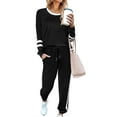 thumbnail image 1 of SHINE UP Sweatsuits Womens 2pcs Sets Jogger Set Casual 2 Piece Outfit Striped Sweatshirts Long Tracksuits, 1 of 10
