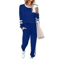 thumbnail image 1 of SHINE UP Sweatsuits Womens 2pcs Sets Jogger Set Casual 2 Piece Outfit Striped Sweatshirts Long Tracksuits, 1 of 10