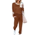 thumbnail image 1 of SHINE UP Sweatsuits Womens 2pcs Sets Jogger Set Casual 2 Piece Outfit Striped Sweatshirts Long Tracksuits, 1 of 10