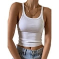 thumbnail image 1 of UVN Tank Tops for Women Ribbed Knit Sleeveless Tops Casual Camisoles Slim Fitted Basic Tank Tops, 1 of 7