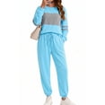 thumbnail image 1 of UVN Tracksuit for Women Colorblock Striped Sweatsuit Casual 2 Piece Sweatshirts Sweatpants Jogger Set Outfits, 1 of 10