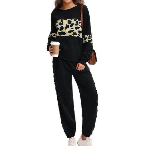 UVN Tracksuit for Women Colorblock Striped Sweatsuit Casual 2 Piece Sweatshirts Sweatpants Jogger Set Outfits