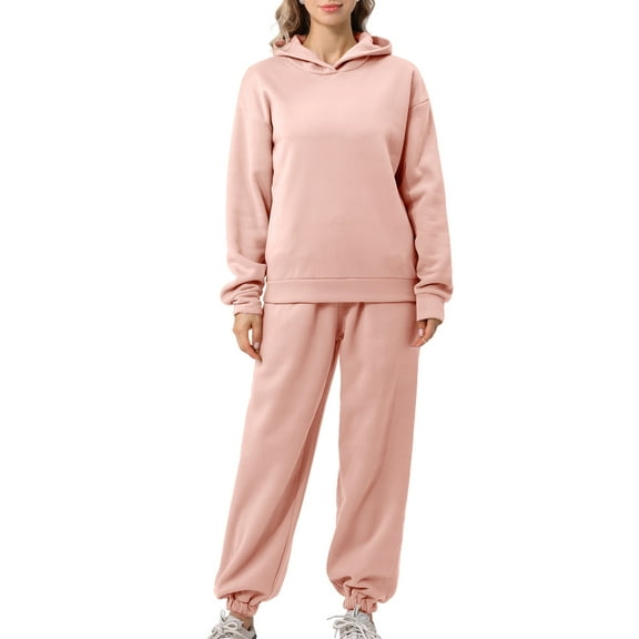 UVN Tracksuit for Women Hoodie 2 Piece Set Sweatsuit Casual Sweatshirt Sweatpant Jogging Outfit with Pockets