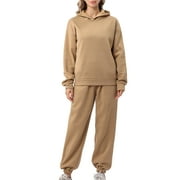 UVN Tracksuit for Women Hoodie 2 Piece Set Sweatsuit Casual Sweatshirt Sweatpant Jogging Outfit with Pockets