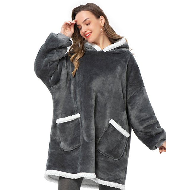 UVN Wearable Blankets Hoodies for Women and Men Flannel Oversized